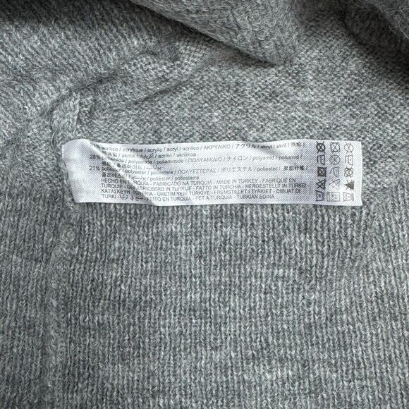 Zara V-Neck Cardigan in Gray Women's Size L - Picture 5 of 9